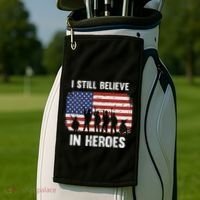 I Still Believe In Heroes Usa Flag Golf Towel thumb 2