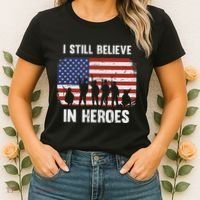 I Still Believe In Heroes Usa Flag Women's T-Shirt thumb 2