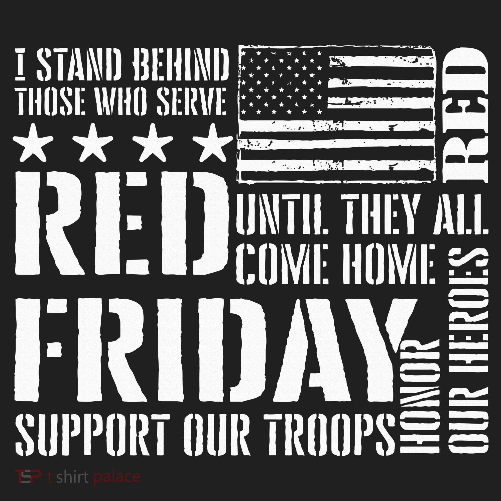 I Stand Behind Those Who Serve American Flag Red Friday Women's Sweatshirt