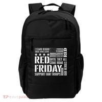 I Stand Behind Those Who Serve American Flag Red Friday Backpack thumb 0