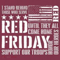 I Stand Behind Those Who Serve American Flag Red Friday 16oz Travel Tumbler thumb 2
