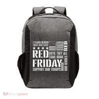 I Stand Behind Those Who Serve American Flag Red Friday Vector Backpack thumb 0