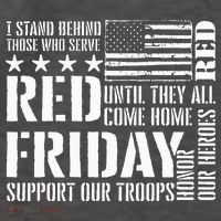 I Stand Behind Those Who Serve American Flag Red Friday Vector Backpack thumb 2