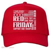 I Stand Behind Those Who Serve American Flag Red Friday Five-Panel Snapback Cap thumb 0