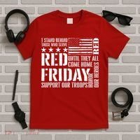 I Stand Behind Those Who Serve American Flag Red Friday T-Shirt thumb 5