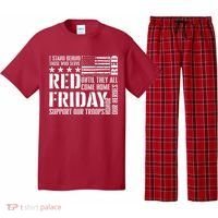 I Stand Behind Those Who Serve American Flag Red Friday Pajama Set thumb 0