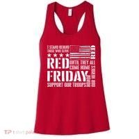 I Stand Behind Those Who Serve American Flag Red Friday Women's Tank Top thumb 0
