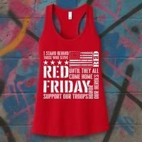 I Stand Behind Those Who Serve American Flag Red Friday Women's Tank Top thumb 3