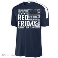 I Stand Behind Those Who Serve American Flag Red Friday Sport-Tek Competitor United Soccer Jersey thumb 2