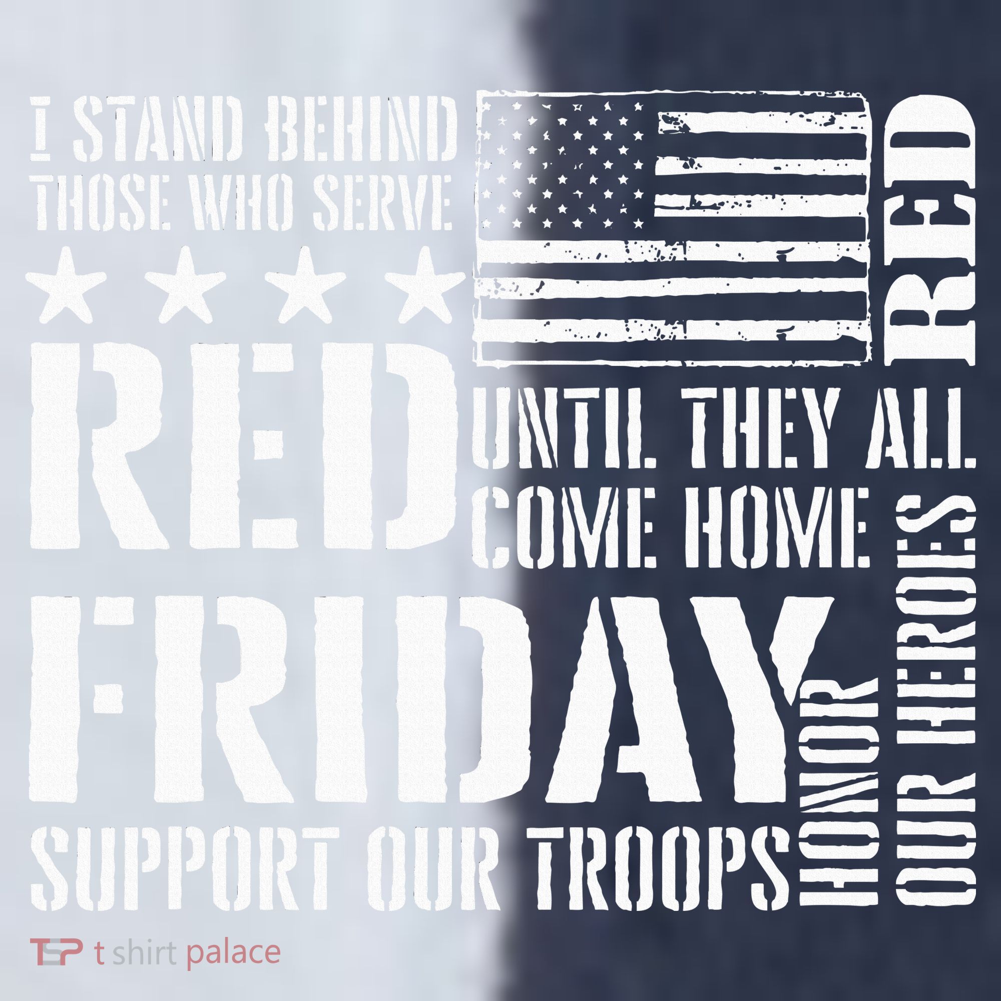 I Stand Behind Those Who Serve American Flag Red Friday Sport-Tek Competitor United Soccer Jersey