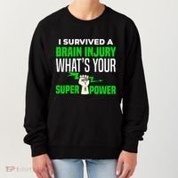 I Survived Brain Injury Awareness TBI Brain Injury Survivor Women's Sweatshirt thumb 0