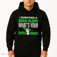 I Survived Brain Injury Awareness TBI Brain Injury Survivor Hoodie thumb 2