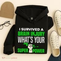 I Survived Brain Injury Awareness TBI Brain Injury Survivor Hoodie thumb 4