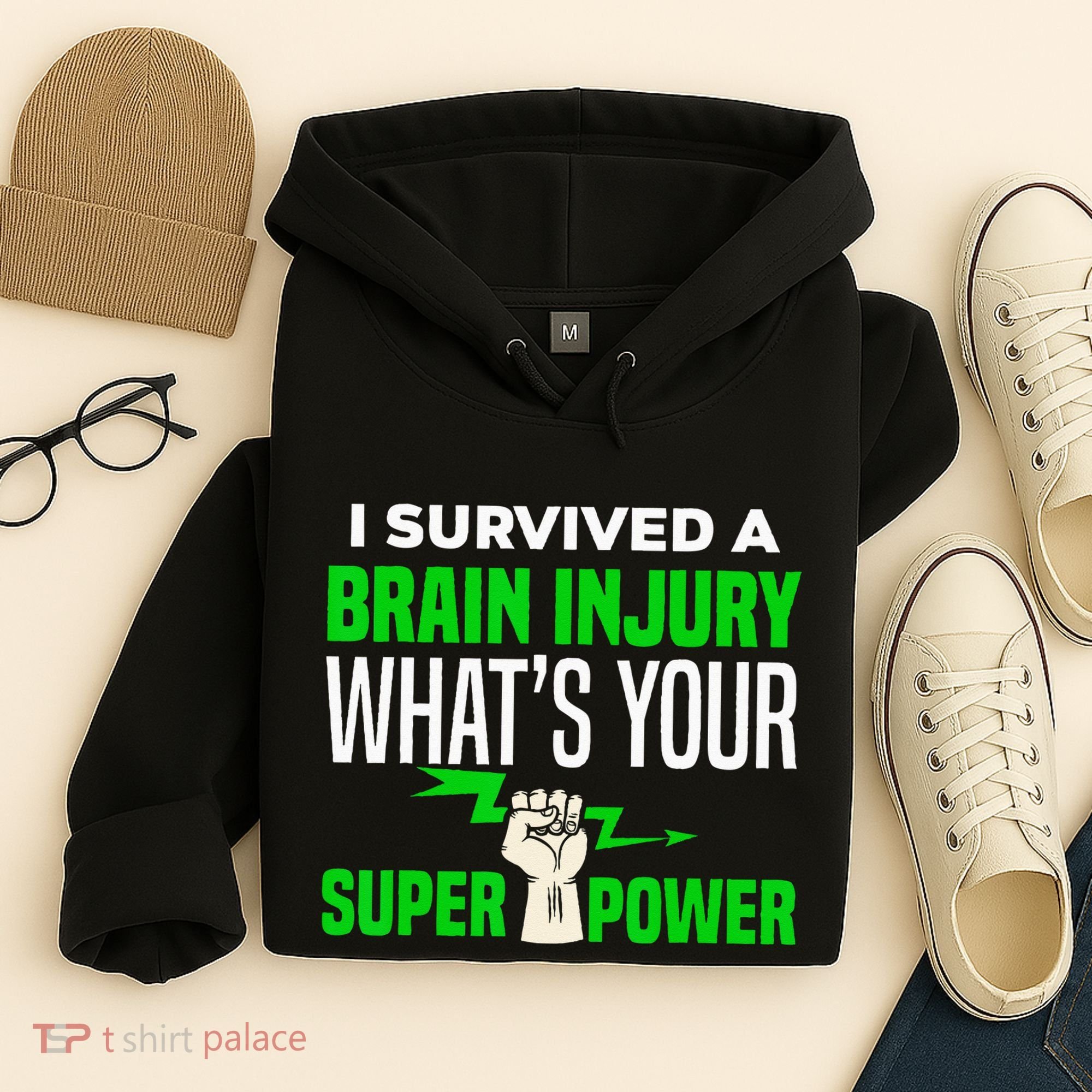 I Survived Brain Injury Awareness TBI Brain Injury Survivor Hoodie