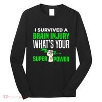 I Survived Brain Injury Awareness TBI Brain Injury Survivor Long Sleeve Shirt thumb 0