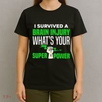 I Survived Brain Injury Awareness TBI Brain Injury Survivor T-Shirt thumb 4