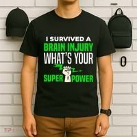 I Survived Brain Injury Awareness TBI Brain Injury Survivor T-Shirt thumb 6