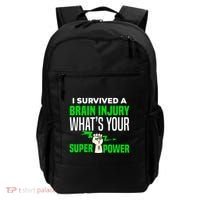 I Survived Brain Injury Awareness TBI Brain Injury Survivor Backpack thumb 0