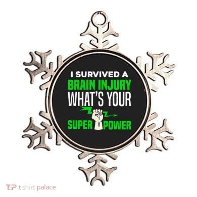 I Survived Brain Injury Awareness TBI Brain Injury Survivor Ornament