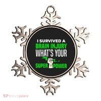 I Survived Brain Injury Awareness TBI Brain Injury Survivor Ornament thumb 0