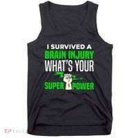 I Survived Brain Injury Awareness TBI Brain Injury Survivor Tank Top thumb 0