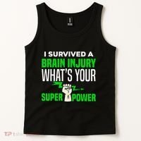 I Survived Brain Injury Awareness TBI Brain Injury Survivor Tank Top thumb 2