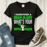 I Survived Brain Injury Awareness TBI Brain Injury Survivor Women's T-Shirt thumb 3
