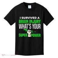 I Survived Brain Injury Awareness TBI Brain Injury Survivor Kids T-Shirt thumb 0