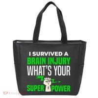 I Survived Brain Injury Awareness TBI Brain Injury Survivor Tote Bag thumb 0
