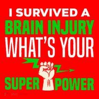 I Survived Brain Injury Awareness TBI Brain Injury Survivor Santa Hat thumb 1