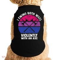 I Swing Both Ways Violently With An Axe Bisexual LGBT Pride Doggie Tank thumb 0