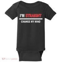 I’M Straight Change My Mind Baby Bodysuit thumb 0