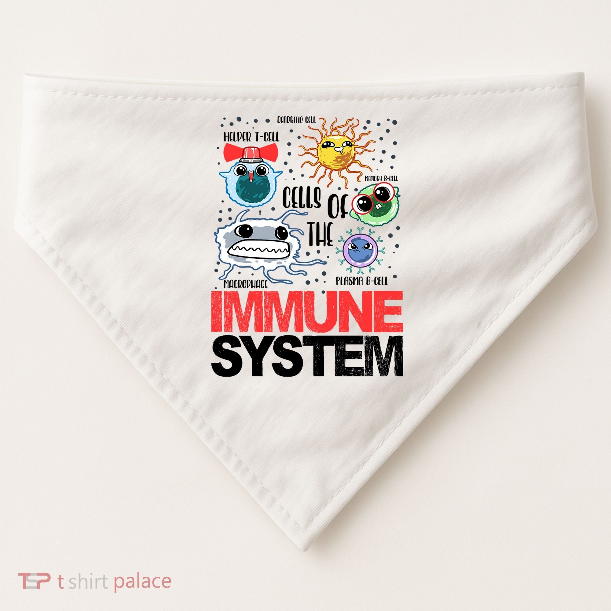 Immune System Cells Biology Cell Science Humor USA-Made Doggie Bandana