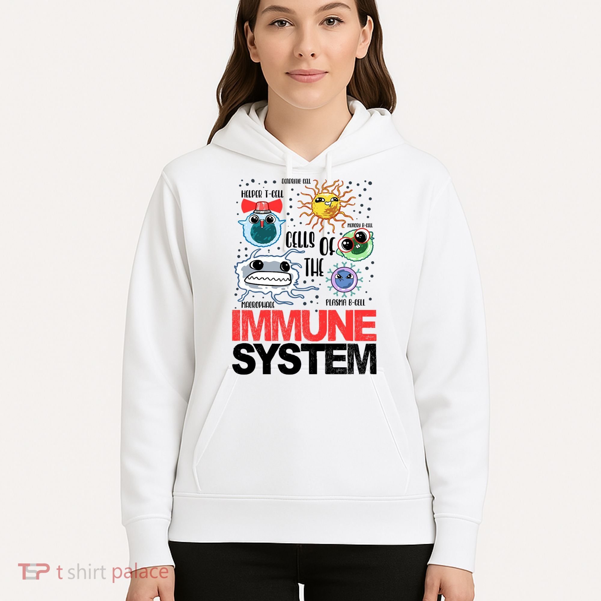 Immune System Cells Biology Cell Science Humor Hoodie