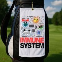 Immune System Cells Biology Cell Science Humor Golf Towel thumb 2