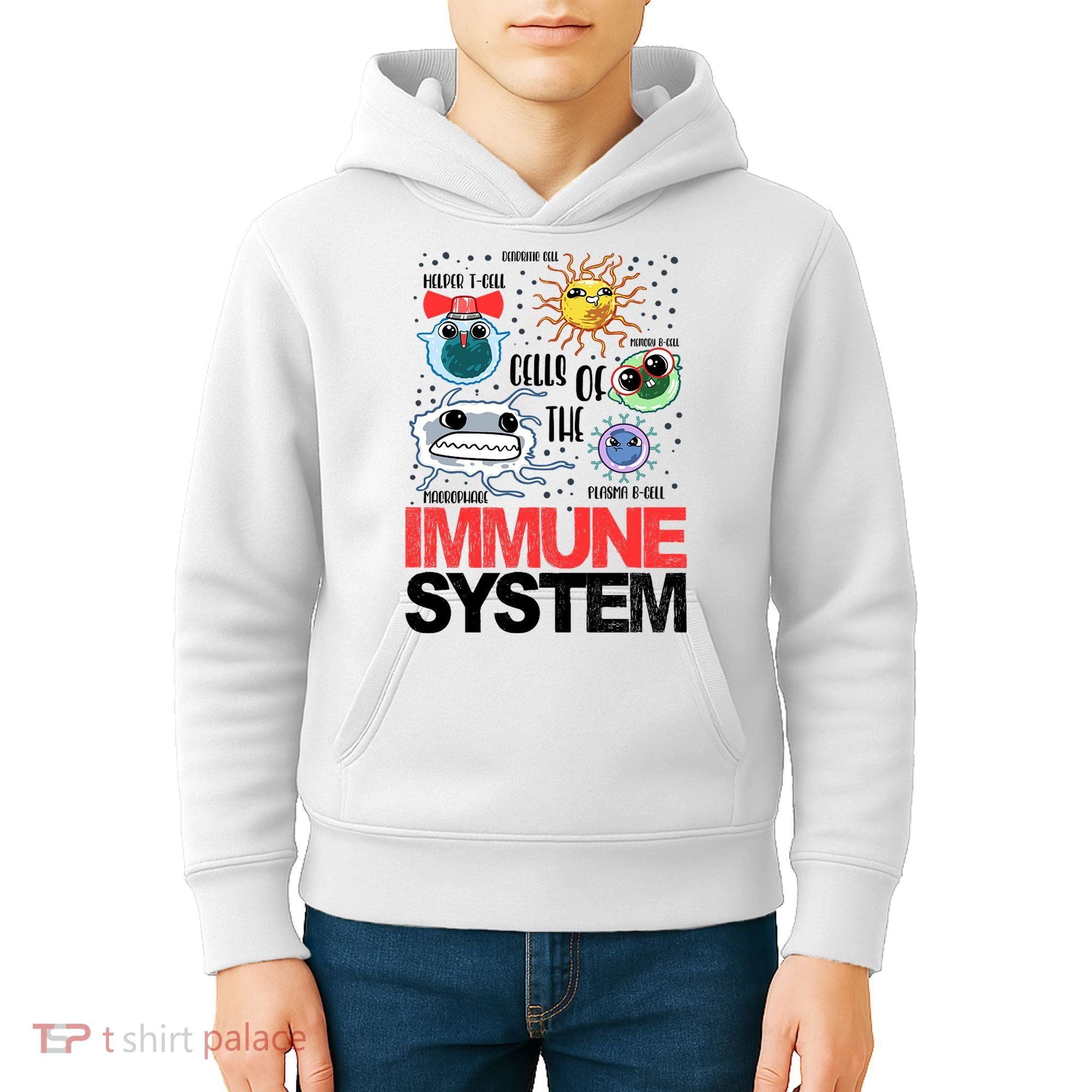 Immune System Cells Biology Cell Science Humor Kids Hoodie