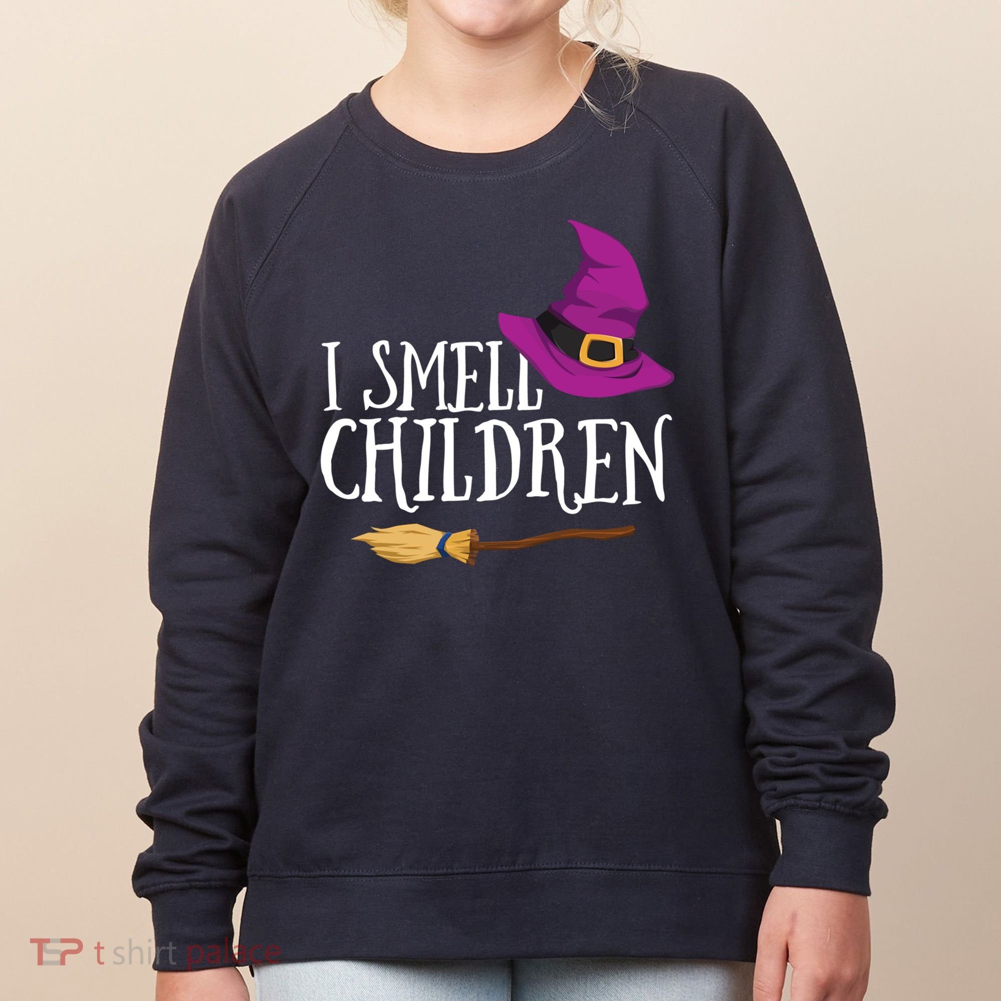 I Smell Children Teacher Halloween Party Witch Easy Costume Women's Sweatshirt