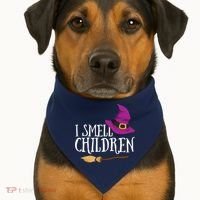 I Smell Children Teacher Halloween Party Witch Easy Costume USA-Made Doggie Bandana thumb 1