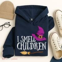 I Smell Children Teacher Halloween Party Witch Easy Costume Hoodie thumb 4