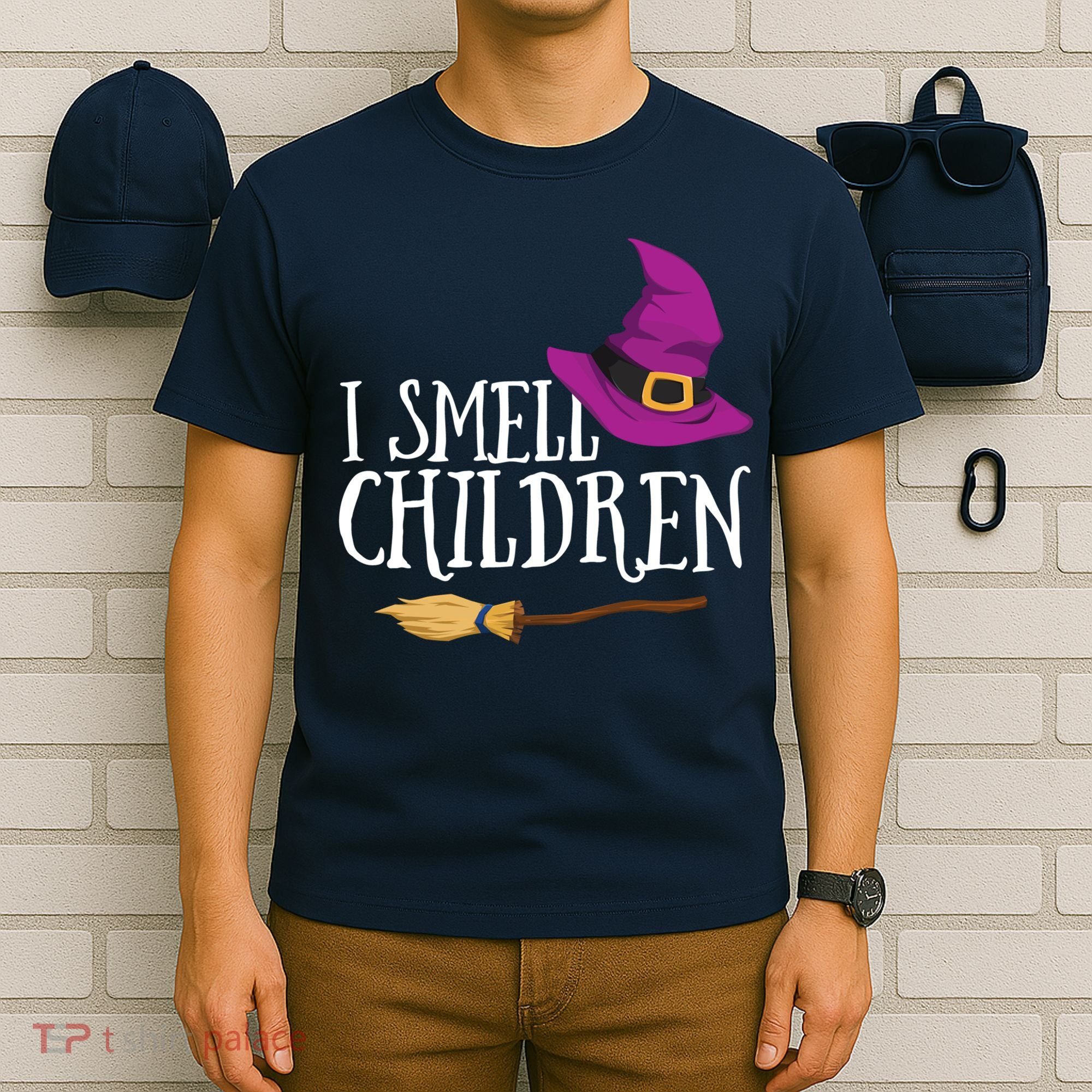 I Smell Children Teacher Halloween Party Witch Easy Costume T-Shirt