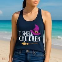I Smell Children Teacher Halloween Party Witch Easy Costume Women's Tank Top thumb 2
