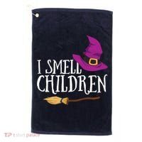 I Smell Children Teacher Halloween Party Witch Easy Costume Golf Towel thumb 0