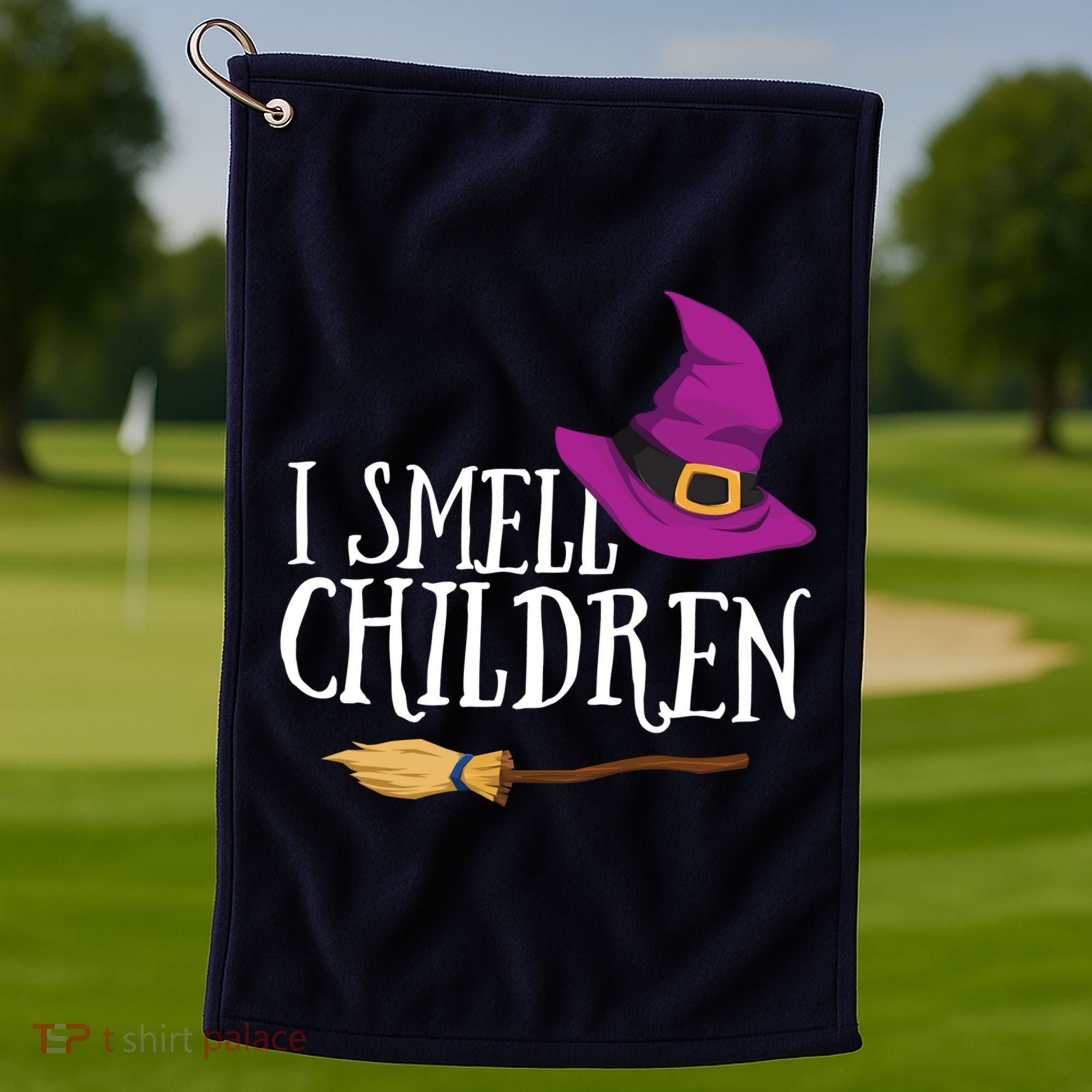 I Smell Children Teacher Halloween Party Witch Easy Costume Golf Towel
