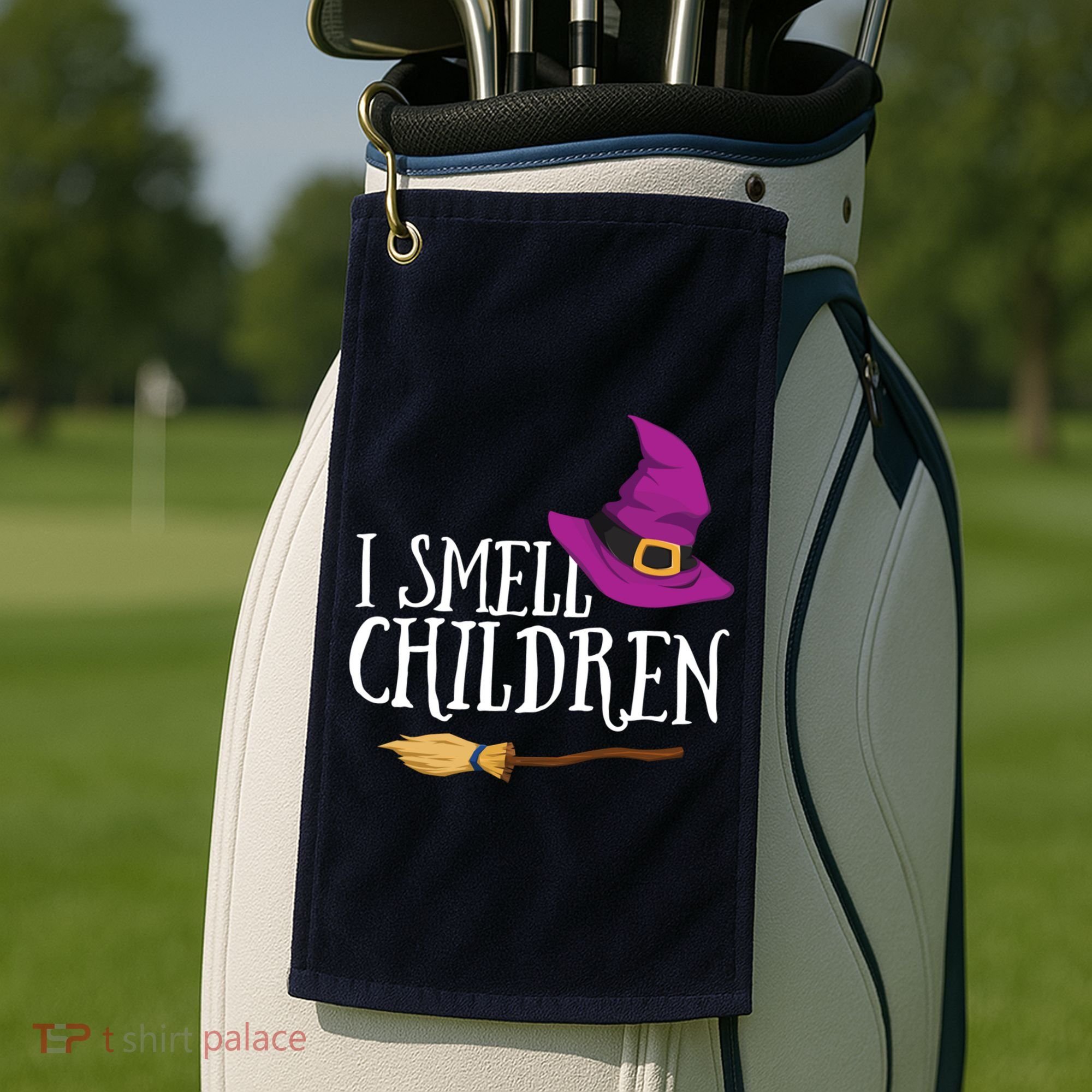 I Smell Children Teacher Halloween Party Witch Easy Costume Golf Towel