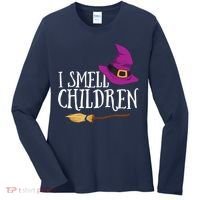 I Smell Children Teacher Halloween Party Witch Easy Costume Women's Long Sleeve Shirt thumb 0