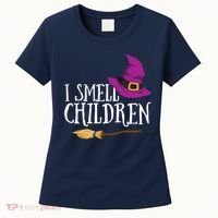 I Smell Children Teacher Halloween Party Witch Easy Costume Women's T-Shirt thumb 0