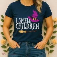 I Smell Children Teacher Halloween Party Witch Easy Costume Women's T-Shirt thumb 2