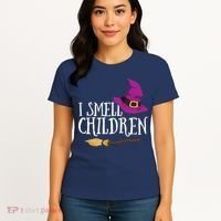 I Smell Children Teacher Halloween Party Witch Easy Costume Women's T-Shirt thumb 4