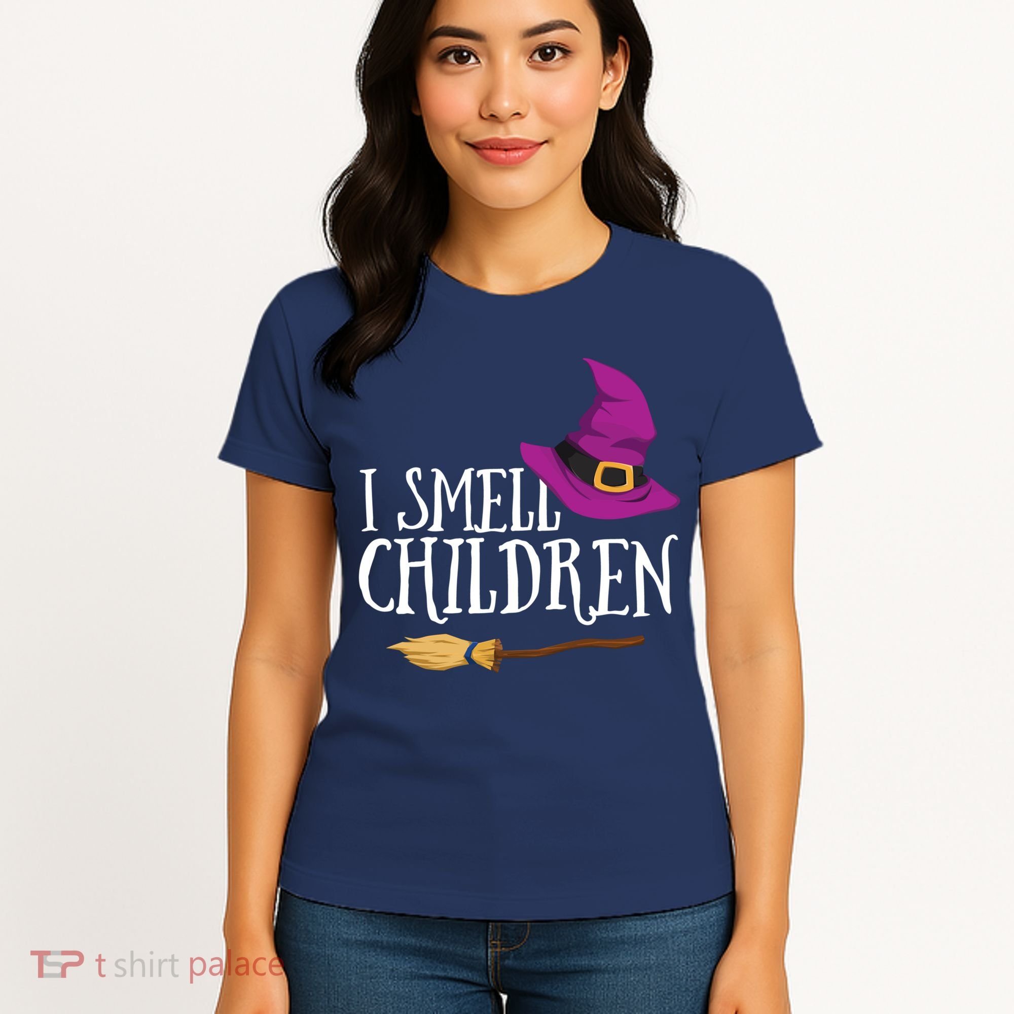 I Smell Children Teacher Halloween Party Witch Easy Costume Women's T-Shirt