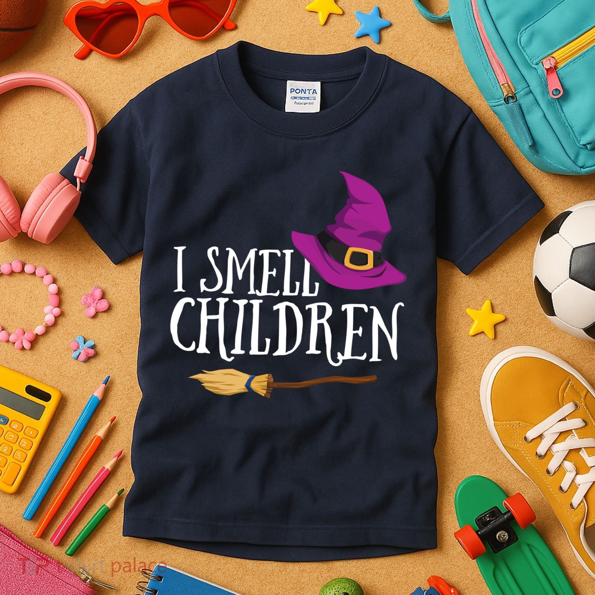 I Smell Children Teacher Halloween Party Witch Easy Costume Kids T-Shirt
